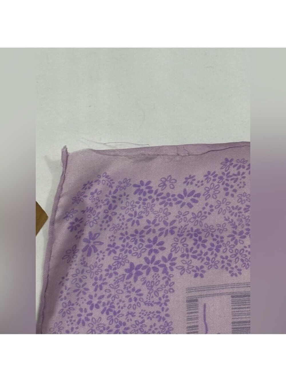 Anne Klein x Saks Fifth Avenue Purple Floral Border Scarf - Picture 8 of 8
